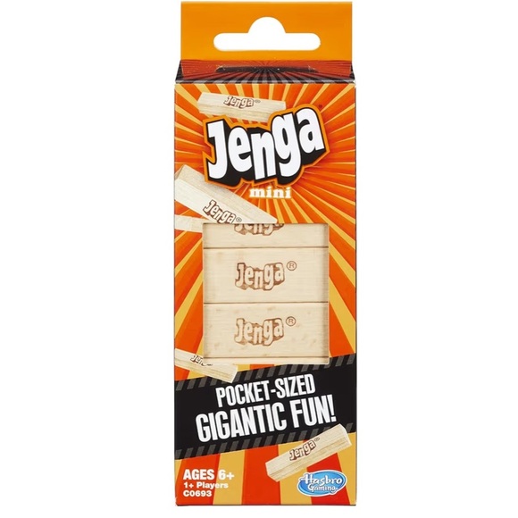 NWT- Jenga Mini Pocket-Sized Building Blocks - Tan - Picture 1 of 6
